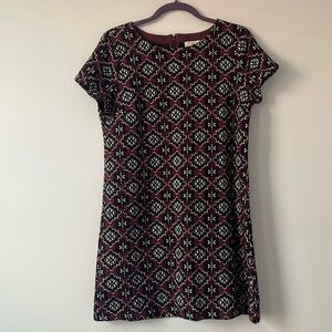 Loft Purple Flower Pattern Dress